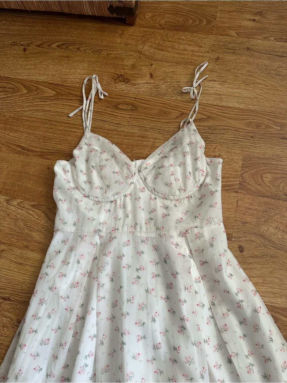 DREAM Sister Jane White Pink Floral Cami Maxi Dress M - Picture 5 of 16